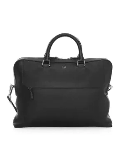 Dunhill Belgrave Convertible Leather Document Case In Black