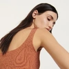 Sandro Ribbed Knit Cropped Vest Top In Terracotta