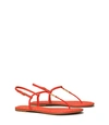 Tory Burch Emmy Logo-embellished Leather Sandals In Bright Samba