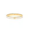 Tory Burch Enamel Brass Bracelet With Logo In Tory Gold/new Ivory