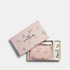 Coach Boxed Corner Zip Wristlet In Dandelion Floral Print Canvas In Sv/blossom Multi
