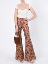 KHAITE FLARED RED FLORAL STOCKARD PANT,3048431 W431