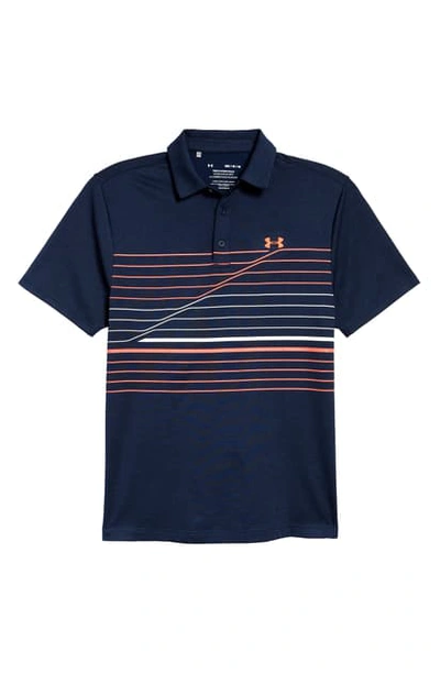 Under Armour Playoff 2.0 Loose Fit Polo In Academy/ White/ Beta