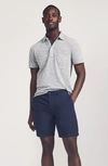 Faherty Cloud Cotton Harbor Flat Front Shorts In Navy