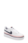 Nike Air Force 1 Lv8 Platform Sneaker In White/ Concord-university Red