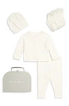 Barefoot Dreamsr Barefoot Dreams Cozychic® Lite Classic Cardigan, Pants, Socks, Beanie & Suitcase Set In Pearl