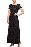 Alex Evenings Embellished Lace A-line Gown