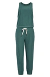 Vuori Luna Crop Jumpsuit In Palm Heather