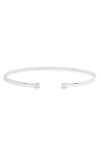 Lana Jewelry Echo Diamond Cap Cuff In White Gold