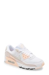 Nike 'air Max 90' Sneaker In White/ Platinum Tint/ Rose