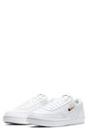 Nike Court Vintage Embroidered Textured-leather Sneakers In White