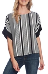 VINCE CAMUTO VARIEGATED STRIPE TOP,9120131