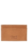 CLARE V MIKE'S LEATHER CARD CASE,SG-CC-MK-100006-CUO