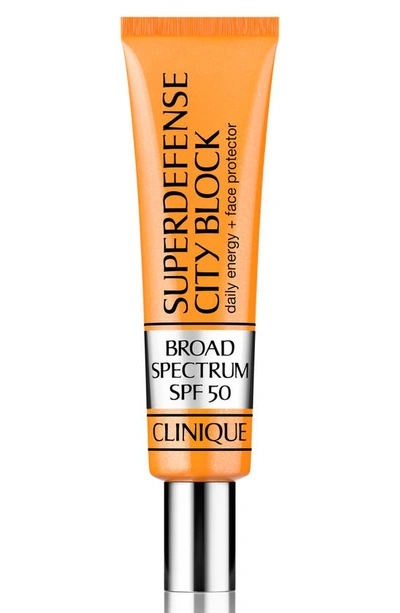 CLINIQUE SUPERDEFENSE™ CITY BLOCK BROAD SPECTRUM SPF 50 DAILY ENERGY + FACE PROTECTOR,KHWR01