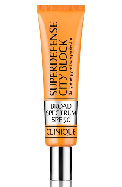 CLINIQUE CLINIQUE SUPERDEFENSE™ CITY BLOCK BROAD SPECTRUM SPF 50 DAILY ENERGY + FACE PROTECTOR,KHWR01