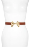 RAINA RAINA HARVEY HORSE CLASP LEATHER BELT,RB HARVEY