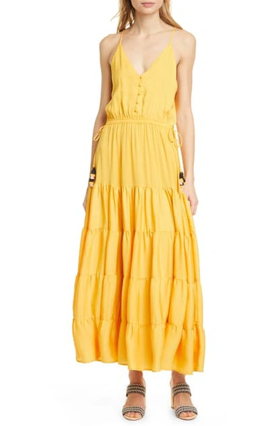 Dolan Annie Tiered Maxi Dress In Sunglow