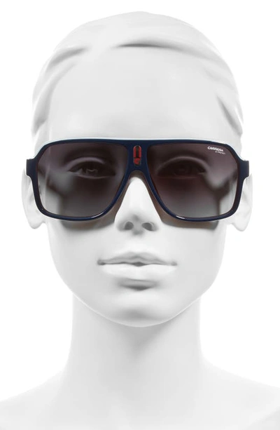 Carrera Eyewear 62mm Aviator Sunglasses In Blue Red