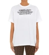 Burberry White Text Print T-shirt In White