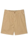 Paul Smith Junior Teen Zebra Lined Chino Shorts In Begie