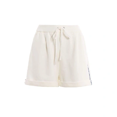 Alberta Ferretti White Cotton Fleece Short Pants