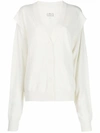 MAISON MARGIELA MAISON MARGIELA WOMEN'S WHITE COTTON CARDIGAN,S51HA1027S17248101 M