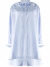 Maison Margiela Women's  Light Blue Cotton Dress