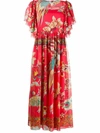 RED VALENTINO RED VALENTINO WOMEN'S RED SILK DRESS,TR0VAP65503R47 40