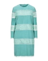 BLUMARINE BLUMARINE WOMAN MINI DRESS TURQUOISE SIZE 6 GOAT SKIN, POLYESTER, POLYAMIDE,34862126XM 4