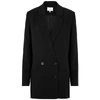 Gestuz Double-breasted Longline Blazer In Black