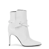Off-white Zip Tie Pointed Toe Bootie In White