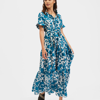 La Doublej Lilium Printed Dress In Lilium Blu