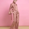 La Doublej Mantis-print Palazzo Trousers In Libellule Rosa