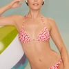 La Doublej Triangle Bikini Top In Domino Valentino In Domino Valentino