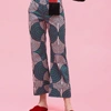 La Doublej Hendrix Slinky-print Cotton-blend Trousers