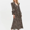 La Doublej Long Fancy Dress In Leopard