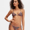 La Doublej Floral Print Triangle Bikini Top In Granny