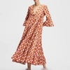 La Doublej Jennifer Jane Pom Pom-print Tiered Cotton Dress In Pom Pom Rosa