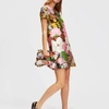 La Doublej Mini Swing Dress S/s Flowers Fantasy In Big Flower