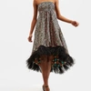 La Doublej La Scala Feather-hem Dress In Daisy