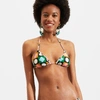La Doublej Lucky Charms-print Bikini Top In Lucky Charms