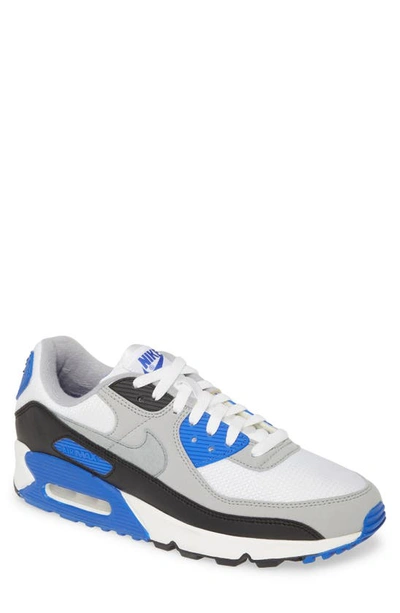 Nike Air Max 90 Men's Shoe In White/ Grey/ Royal/ Black