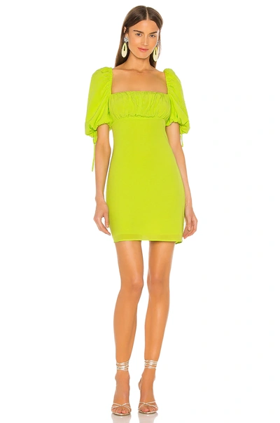Lovers & Friends Hattie Mini Dress In Neon Lime Green