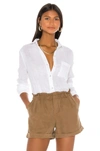Rails Ellis Button-down Long-sleeve Solid Shirt In White