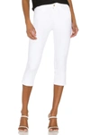 Frame Le High Pedal Pusher Denim Shorts In Blanc