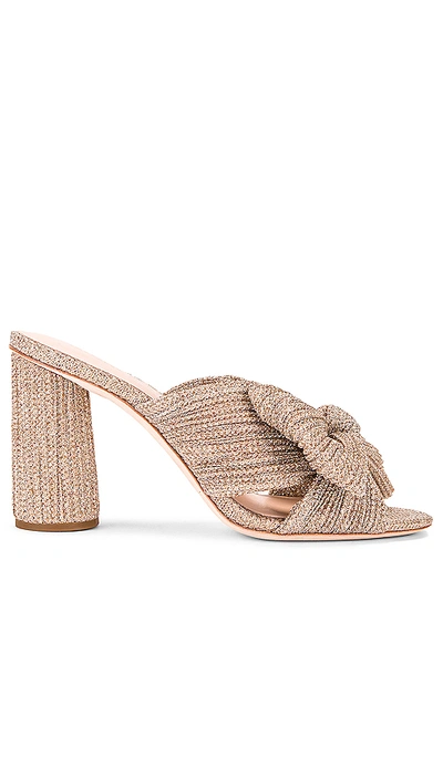 Loeffler Randall Women's Penny Pleated Mhigh-heel Slide Sandals In Platinum Rose