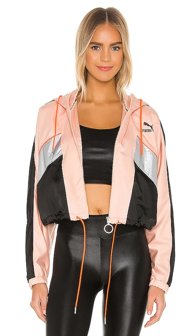 Puma Tfs Piped Color-block Track Jacket In Pink Sand