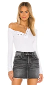 The Line By K Harley Off-the-shoulder Stretch-jersey Top In White