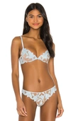 Fleur Du Mal Lily Demi Bra In Glacier