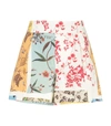OSCAR DE LA RENTA Multicolored Paneled High-waisted Shorts